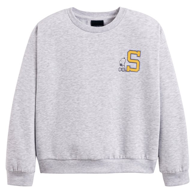 Felpa stampata 2-12 anni grigio chiné SNOOPY