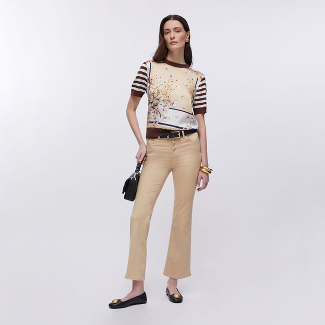 Pantalon cropped à taille haute - LIU JO