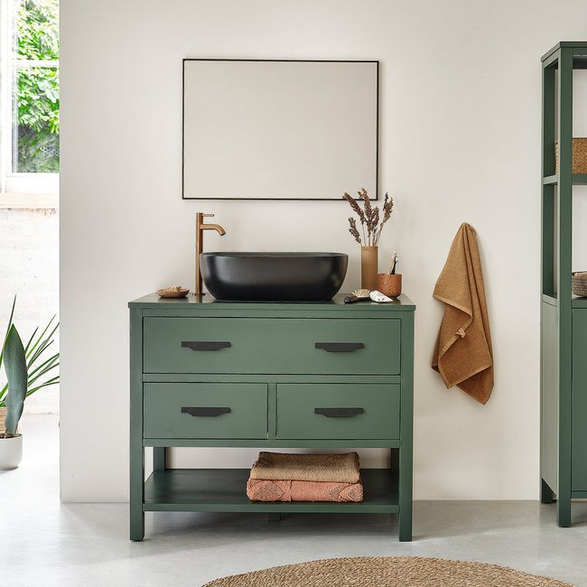 Meuble de salle de bain en acacia massif 90 cm  OLIVIA - BERAH GETAH