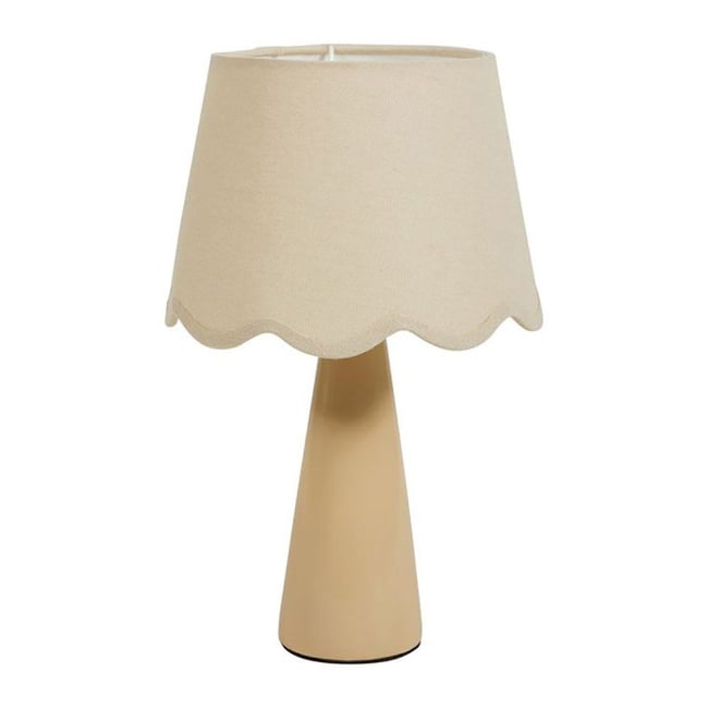 Lampe céramique lin Mathilde nude Couleur v002235 <span itemprop=