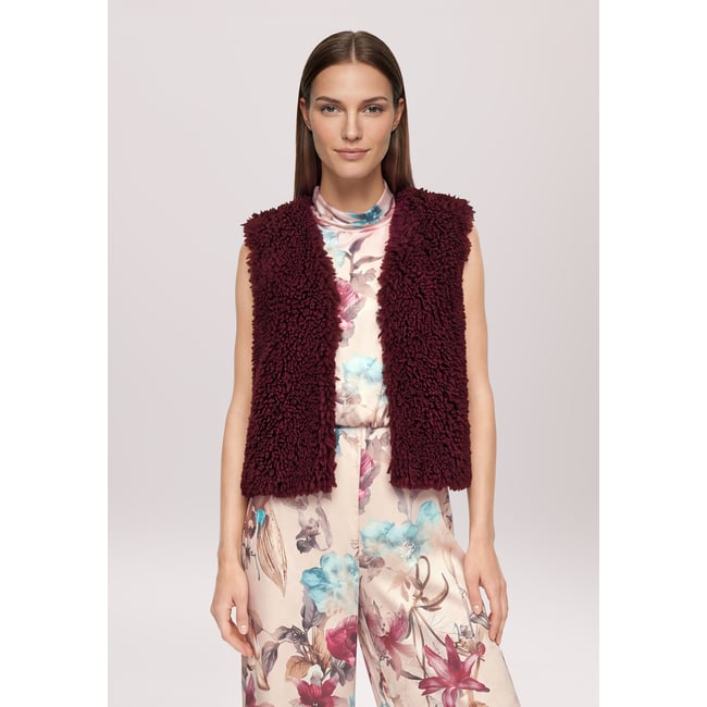 Veste sans manches en peluche unicolore - VERA MONT