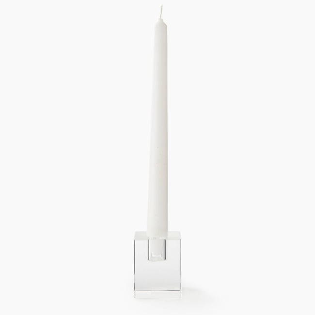 Bougeoir glaçon carré PM, 4,8Xh6CM Couleur gris <span itemprop=