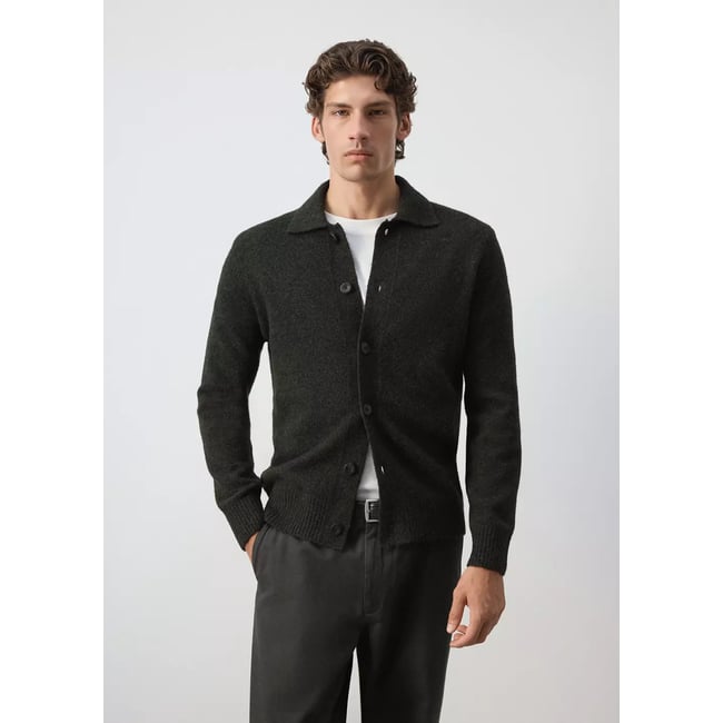 Chemise en maille mélangée laine et alpaga - MANGO MAN