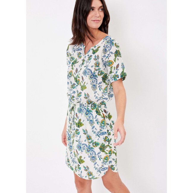 Robe imprimée voile de coton bio ajustable IMELDA - LA FIANCÉE