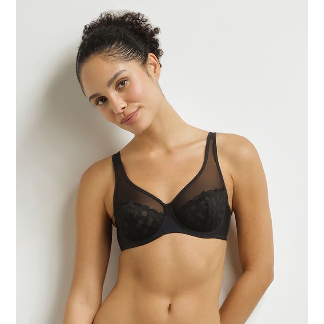 Soutien-gorge emboîtant Generous Broderie  noir <span itemprop=