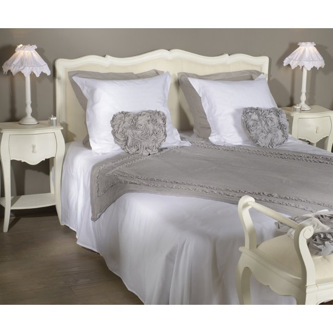 Tête de lit 160 cm   en acajou-MURANO Couleur blanc <span itemprop=