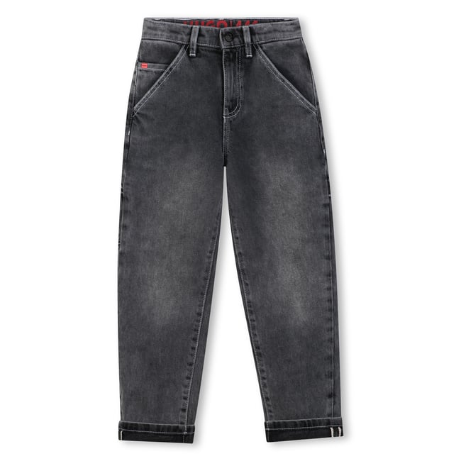 Pantalon en jean denim black lave <span itemprop=