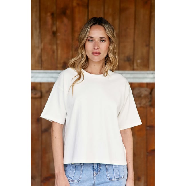T-shirt manches courtes col rond uni TAIS - LA PETITE ETOILE