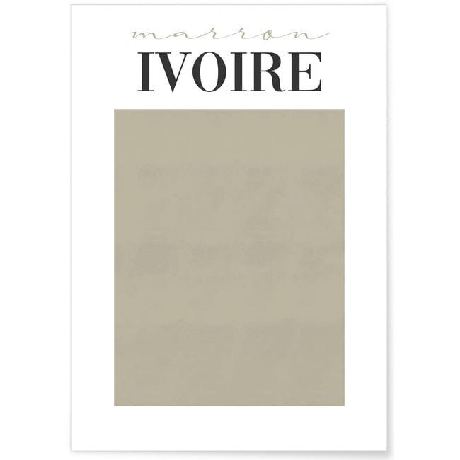 Affiche Marron Ivoire Couleur blanc <span itemprop=