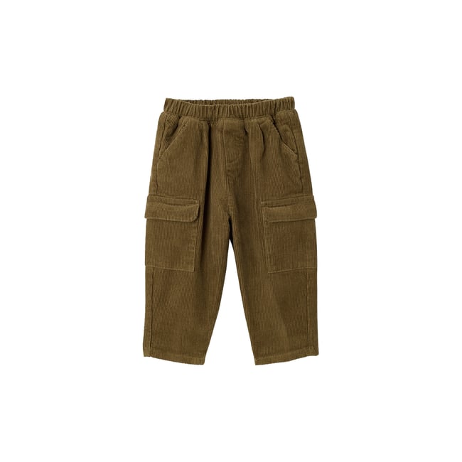 Pantalon velours kaki <span itemprop=