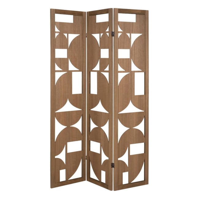 Paravent Hernan naturel Couleur marron <span itemprop=