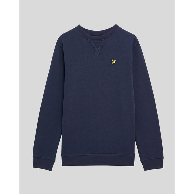 Sweat-shirt col rond classique bleu marine <span itemprop=