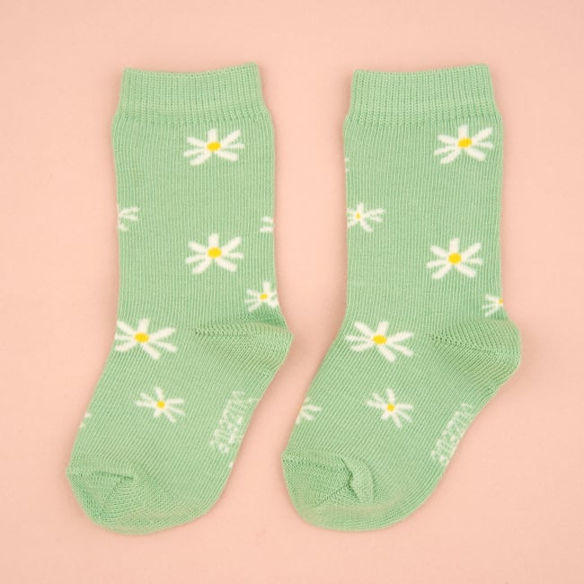 Chaussettes PÂQUERETTE - Enfant vert <span itemprop=