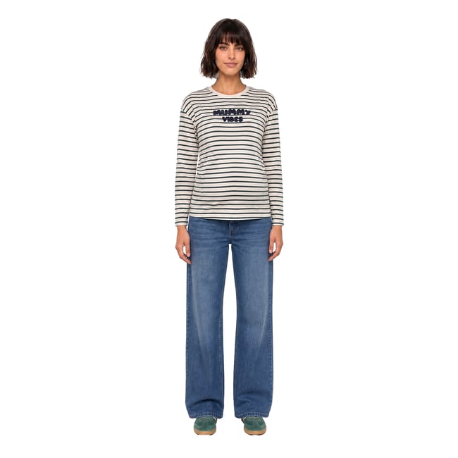 Jean large de grossesse stone <span itemprop=