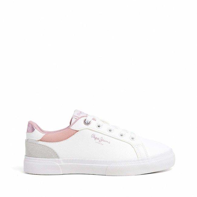 Sneakers Classiques Avec Détails En Daim blanc <span itemprop=