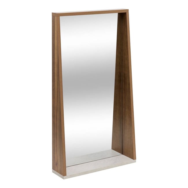 Miroir rectangulaire COME Couleur marron <span itemprop=