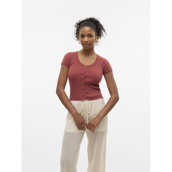 Pull En Maille marsala <span itemprop=