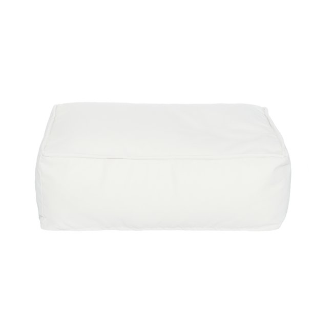 Coussin de sol extérieur déhoussable blanc <span itemprop=