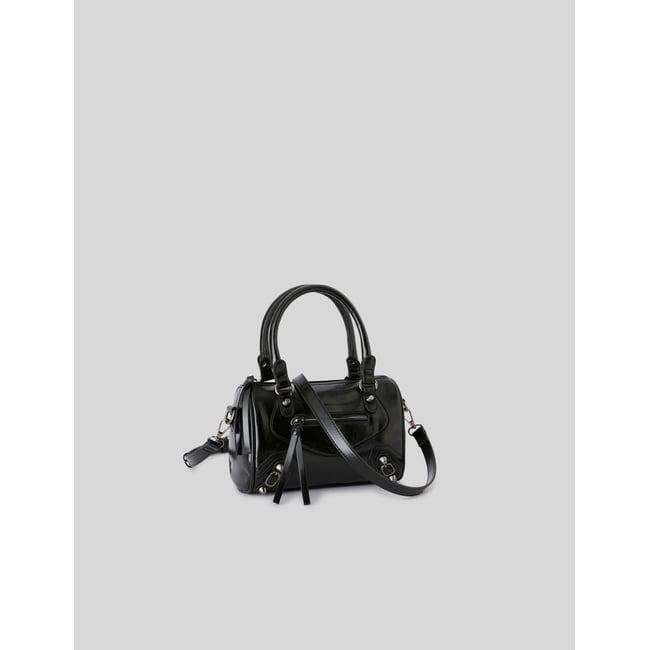 Sac à main bowling noir <span itemprop=