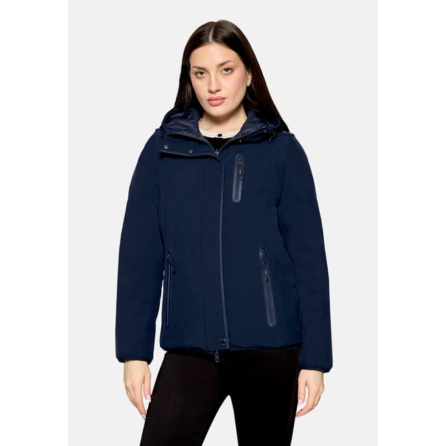 Veste réversible à capuche bleu foncé <span itemprop=