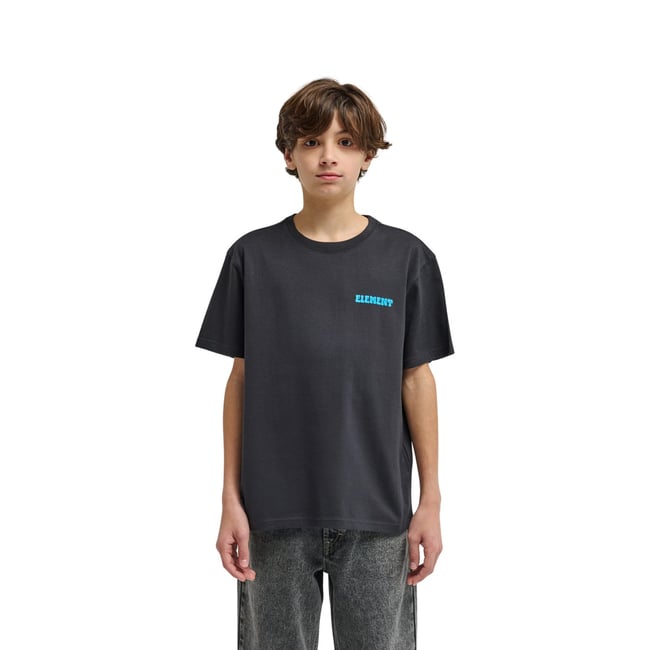 T-Shirt manches courtes PLEASURE noir off black <span itemprop=