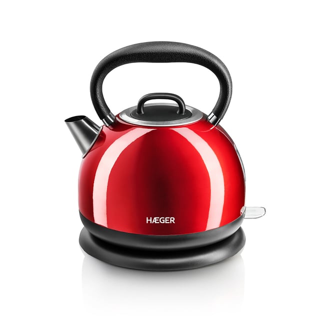 Jarro Elétrico HAEGER RED CHERRY - Em Inox 1,7L, 2200W, da HAEGER vermelho <span itemprop=