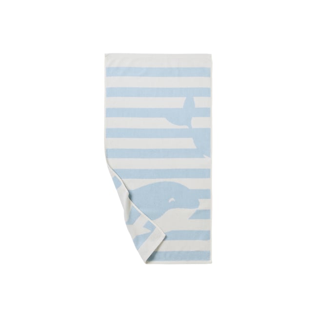 Serviette de toilette coton bio TYBALT ciel <span itemprop=