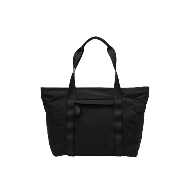 Sac cabas modèle Lica fabriqué à partir de matériaux recyclés noir <span itemprop=