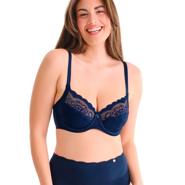 Soutien-gorge armaturé EVELYN F, G bleu <span itemprop=