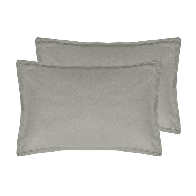 Lot de 2 taies d'oreiller en flanelle de coton KLAPPEN - SENSEI MAISON