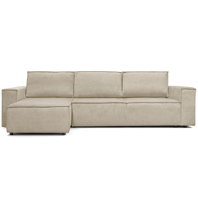 Canapé d'angle convertible 5 places en tissu chenille - HARPER - HOMIFAB