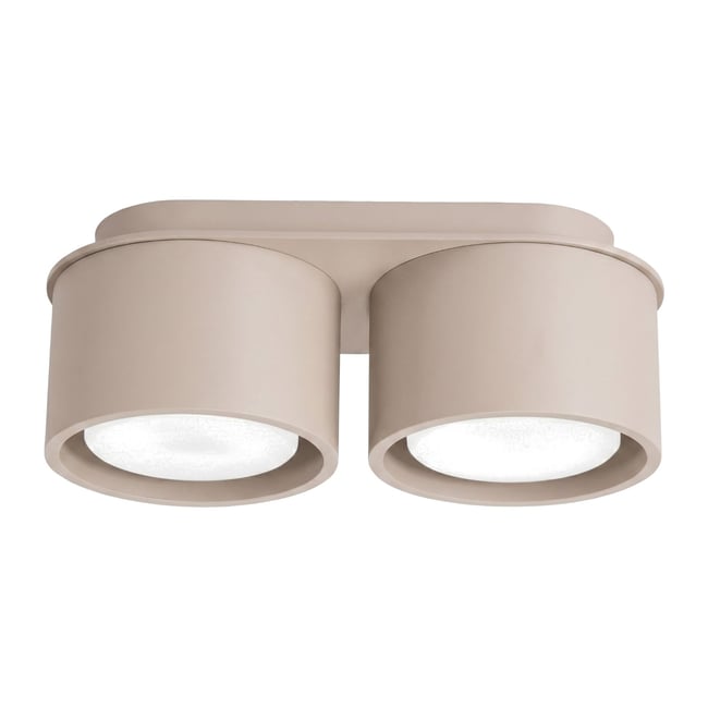 Plafonnier Aluminium Taupe Gx53 2 MODO Couleur taupe <span itemprop=