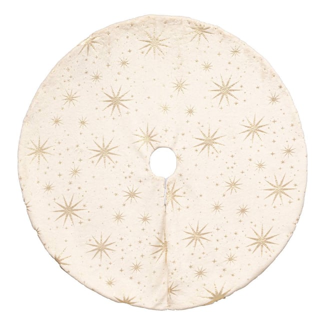 TAPIS SAPIN ETOILE MAGI D90CM Couleur ivoire <span itemprop=