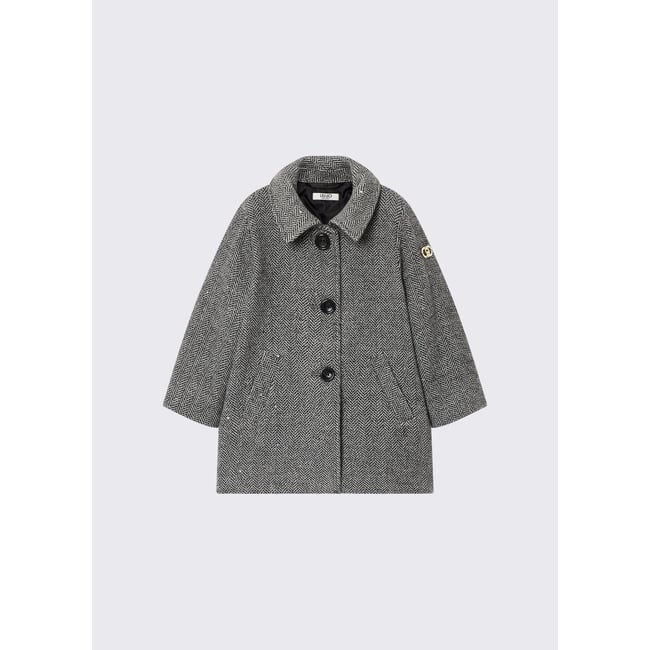 Manteau en tissu spinato gris <span itemprop=
