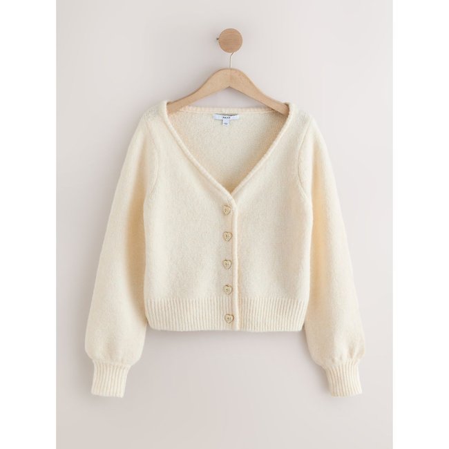 Cardigan à boutons cœurs en laine mélangée - NEXT
