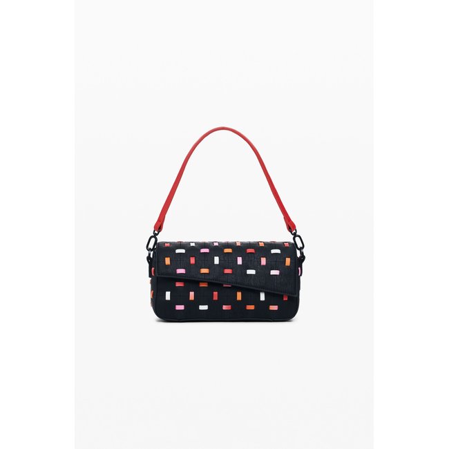 Petit sac perforé noir <span itemprop=