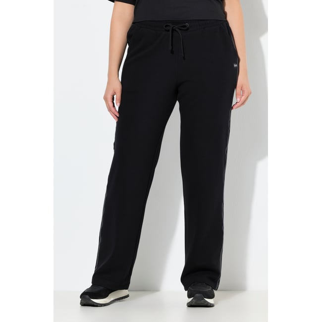 Pantalon de jogging large à taille élastique noir <span itemprop=