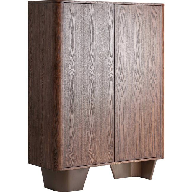 Armoire en bois collection S.BOURNEL Couleur marron et bronze <span itemprop=
