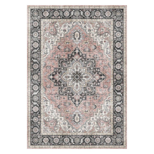 Tapis design effet velours ANATOLIA Couleur gris minéral <span itemprop=
