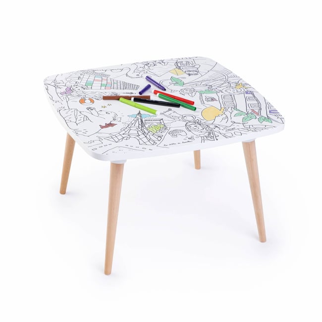 Table à colorier enfant COLORITABLE 60CM AVEC 8 FEUTRES - SWEEEK