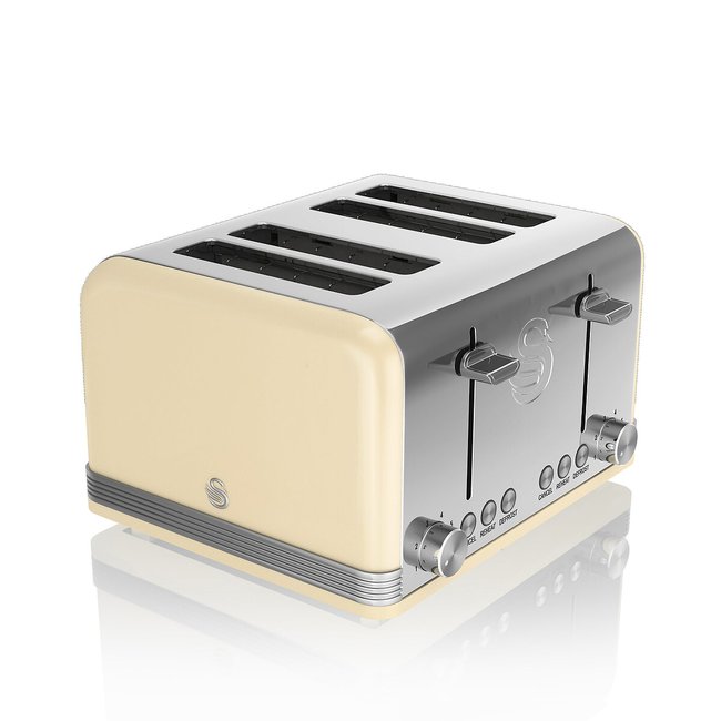 Retro 4-Slice Toaster - ST19020, cream, SWAN