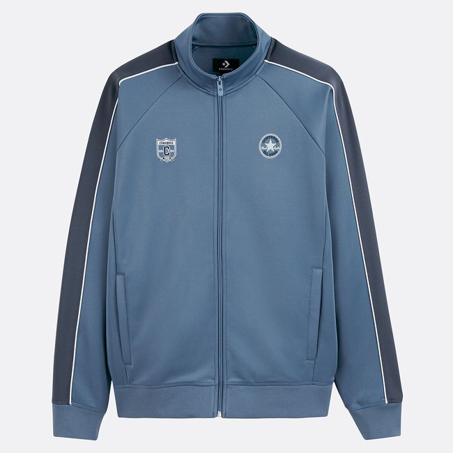 Veste zippée petit logo bleu <span itemprop=