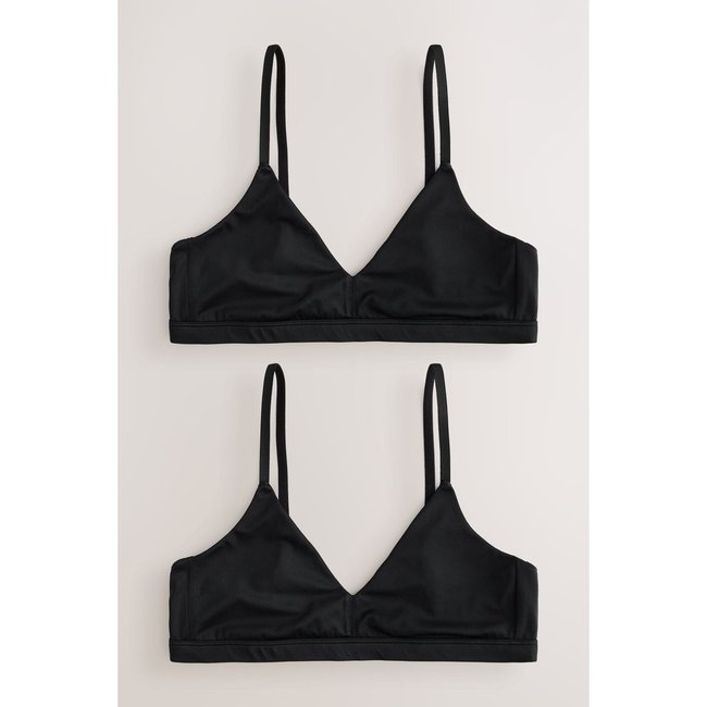 Soutien-gorge invisible triangle, lot de 2 noir <span itemprop=