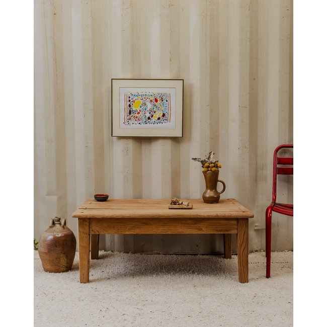 Table basse en bois Léonie N°969 - Bon état Couleur bois clair <span itemprop=