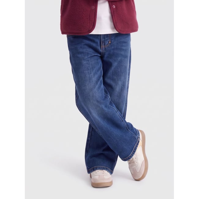 Jean À Jambe Large medium blue denim <span itemprop=