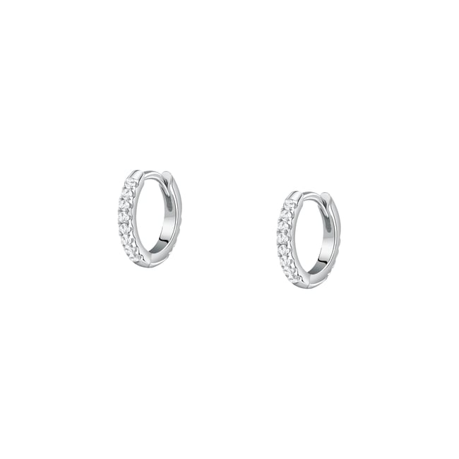 Boucles D'oreilles En Argent 925 Avec Zircons - Modèle Puces - Marque SID