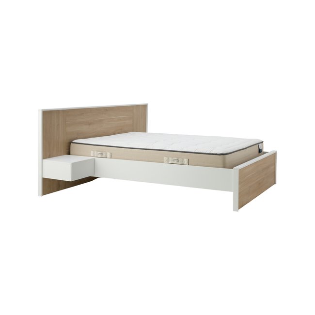 Lit avec chevets intégrés - PALERME Couleur multicolore <span itemprop=