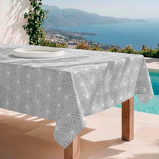 Nappe anti-taches Alston Gris - 100% coton - gris <span itemprop=