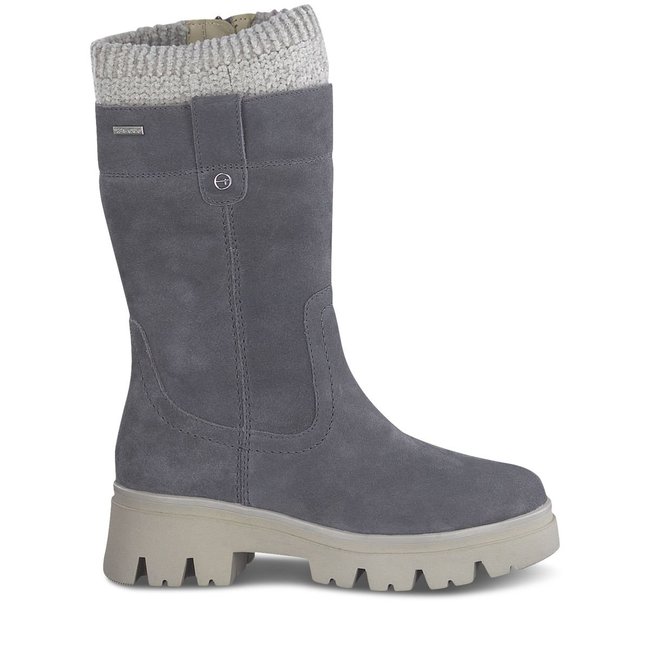Bottine fourée gris graphite <span itemprop=