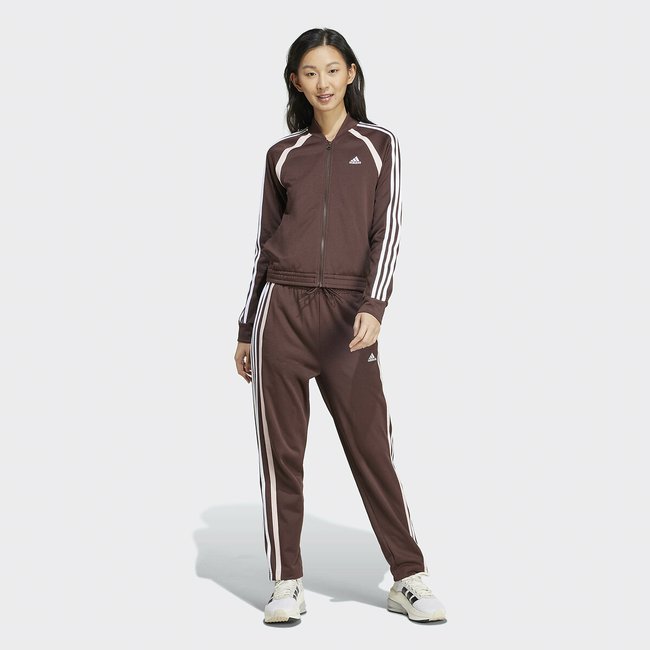 Teamsport Cotton Mix Tracksuit, brown/pink, ADIDAS SPORTSWEAR